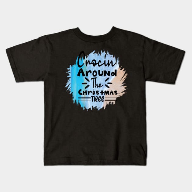 Crocin' Around The Christmas Tree Kids T-Shirt by Bam-the-25th